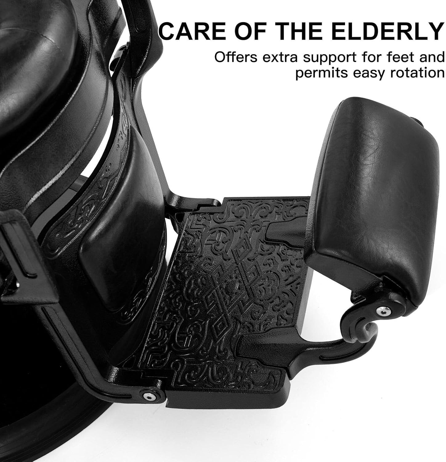 Retro Barber Chair Heavy Duty Barber Chairs Vintage Salon Chair Hydraulic Recline Chair Rounded Cushioning Beauty Spa Styling Equipment(Black)